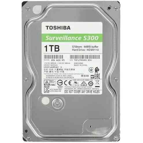 Жесткий диск 3.5" Toshiba S300 1 тб Surveillance (Hdwv110uzsva) (арт-3362) Донецк