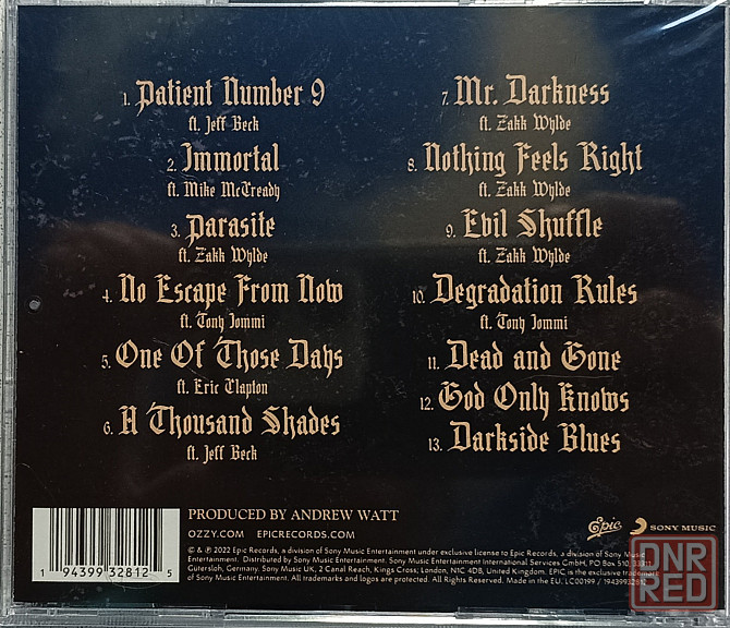CD диск Ozzy Osbourne - Patient Number 9 - Донецк - изображение 2