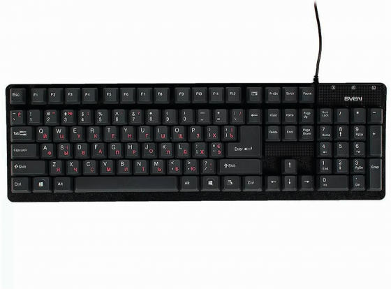 Клавиатура Sven проводная Standard 301, Usb, 104 клавиши, черная (Sv-03100301ub) (арт-6673) Донецк