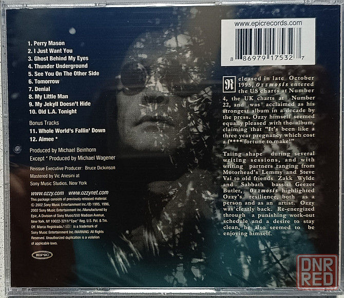 CD диск Ozzy Osbourne - Ozzmosis - Донецк - изображение 2