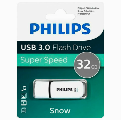 Usb-флешка Philips Fm32fd75b/97 32gb Snow3.0 32gb, Usb 3.0 (арт-2104) Макеевка