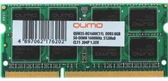 Оперативная память So-Dimm Qumo 8gb Ddr3-1600 (Qum3s-8g1600c11l) (арт-5652) Макеевка