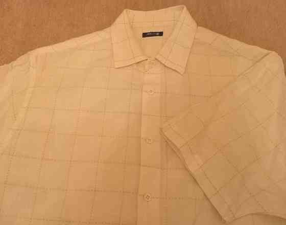 Рубашка мужская с коротким рукавом West Rock, б/у, светло-бежевая, размер L, норм. / хор. состояние Донецк