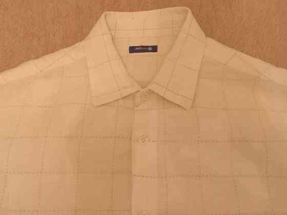 Рубашка мужская с коротким рукавом West Rock, б/у, светло-бежевая, размер L, норм. / хор. состояние Донецк