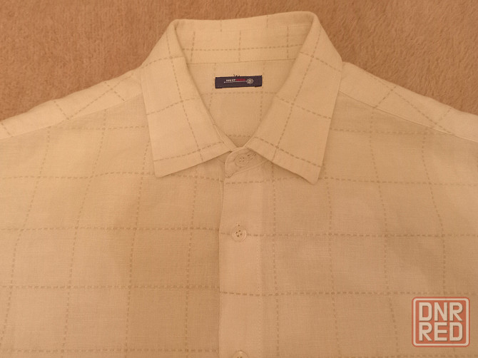 Рубашка мужская с коротким рукавом West Rock, б/у, светло-бежевая, размер L, норм. / хор. состояние Донецк - изображение 2