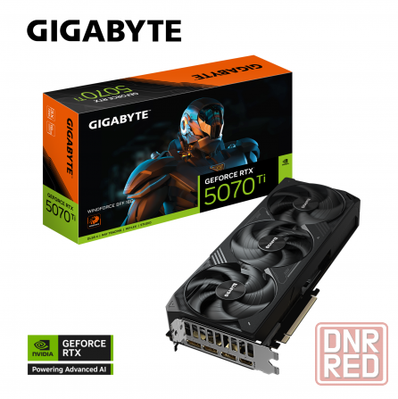 Видеокарта Gigabyte Geforce Rtx 5070 Ti Windforce Sff 16gb (Gv-N507twf3-16gd) (арт-4814) Макеевка - изображение 1