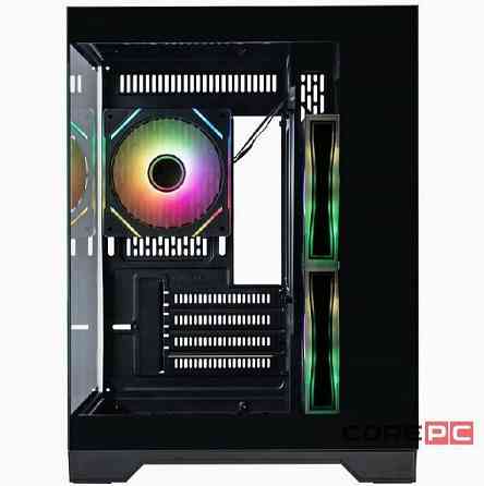 Корпус 1stplayer Megaview Mv5-Tp Argb Black (Mv5-Tp-Bk-2fc7r-1fc7) / Matx / 3x120mm Argb Fans (арт-5 Донецк