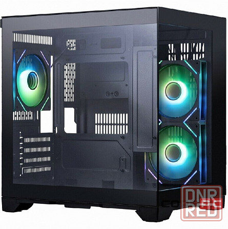 Корпус 1stplayer Megaview Mv5-Tp Argb Black (Mv5-Tp-Bk-2fc7r-1fc7) / Matx / 3x120mm Argb Fans (арт-5 Донецк - изображение 3