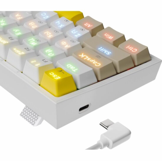 Клавиатура Redragon Fizz Ru (Sw +Red) механическая белый (72596) (арт-1472) Донецк