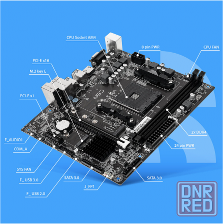 Материнская плата Cbr Mb-Ara320-Blk Micro-Atx (арт-8904) Донецк - изображение 6