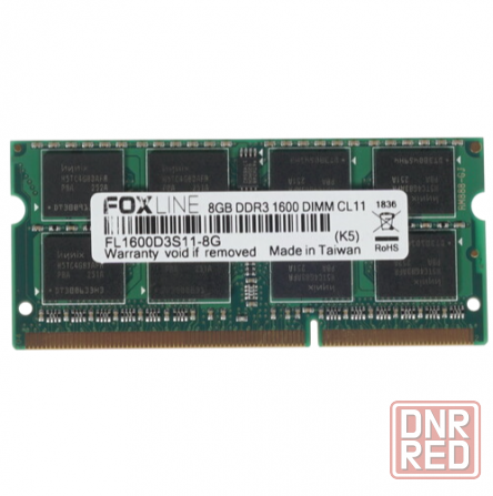 Оперативная память So-Dimm 8gb Ddr3-1600 Pc3-12800 Foxconn Foxline, Cl11, 1.5v, (512x8), Retail (Fl1 Донецк - изображение 1