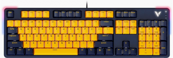 Клавиатура Rapoo V500pro-2024 Yellow/Blue (V500pro-2024/13150) (арт-8433) Макеевка