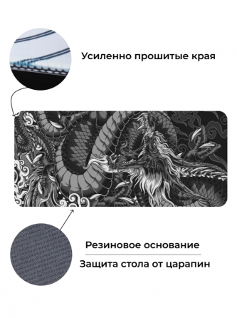 Коврик для мышки Gaming Loot Xxl (900x400x3), темно-серый (арт-7476) Донецк