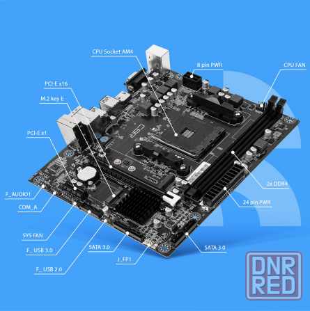 Материнская плата Cbr Mb-Ara320-Blk Micro-Atx (арт-6570) Макеевка - изображение 6