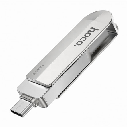 Usb флеш-накопитель Hoco Ud10 Wise, Usb 3.0/Type-C, 128gb, серебристый (арт-8351) Донецк