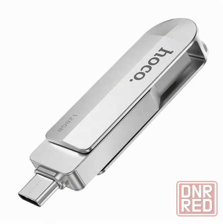 Usb флеш-накопитель Hoco Ud10 Wise, Usb 3.0/Type-C, 128gb, серебристый (арт-8351) Донецк - изображение 3