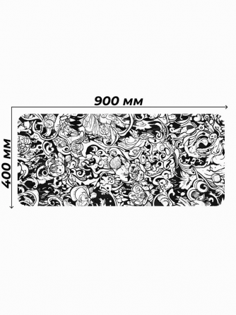 Коврик для мышки Gaming Loot Xxl (900x400x3), белый, темно-синий (арт-4738) Макеевка