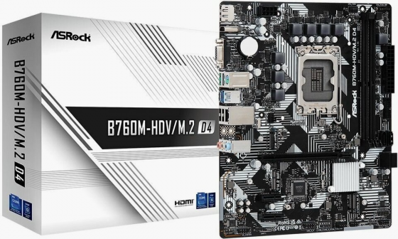 Материнская плата Asrock B760m-Hdv/M.2 D4, Rtl Lga1700 (арт-5931) Макеевка