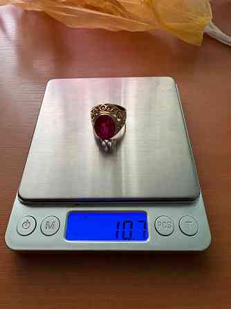 Золотое кольцо/перстень. рубин. 583 ссср Донецк
