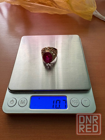 Золотое кольцо/перстень. рубин. 583 ссср Донецк - изображение 3