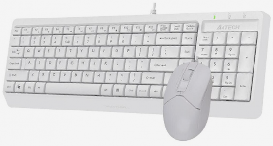 Клавиатура + мышь A4tech Fstyler F1512 клав:белый мышь:белый Usb (арт-7420) Макеевка