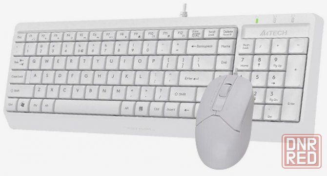 Клавиатура + мышь A4tech Fstyler F1512 клав:белый мышь:белый Usb (арт-7420) Макеевка - изображение 1