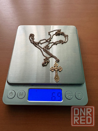 Цепочка с крестиком. Золото ссср 583 Донецк - изображение 1