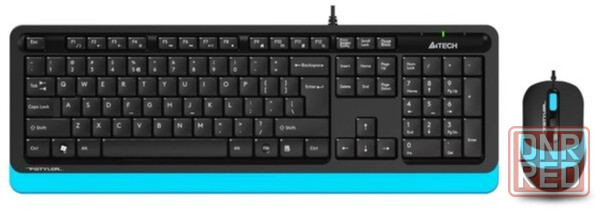 Комплект клавиатура+мышь A4tech Fstyler F1010 черный/черный (F1010 Blue) (арт-3799) Макеевка - изображение 1