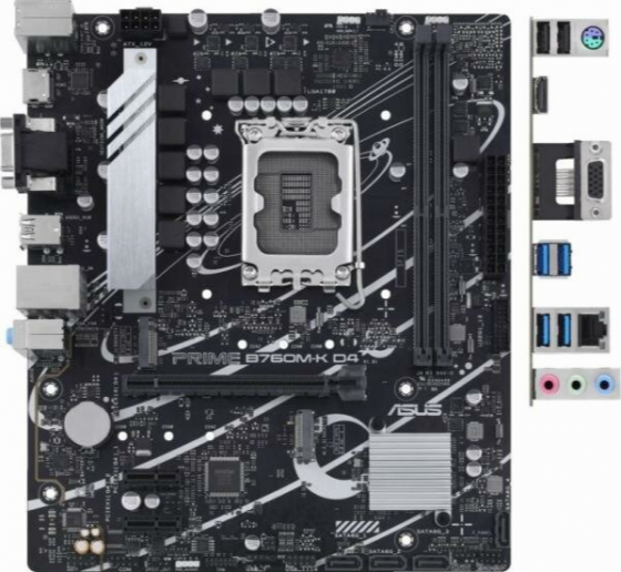 Материнская плата Asus Prime B760m-K D4 Socket 1700 B760 2xddr4 1xpci-E 16x 2xpci-E 1x 4xsata Iii Ma Макеевка