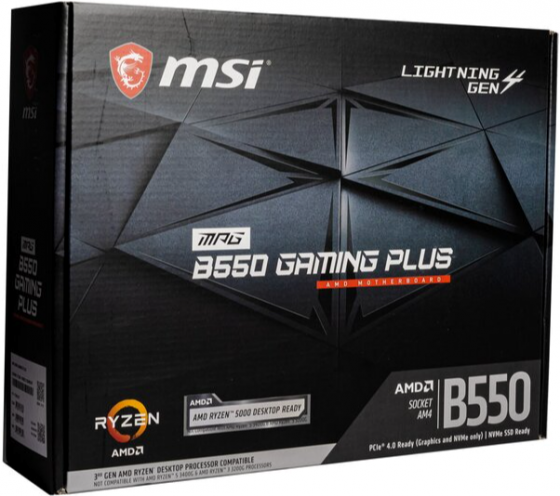 Материнская плата Msi Mpg B550 Gaming Plus Soc-Am4 Amd B550 4xddr4 Atx Ac`97 8ch(7.1) Gblan Raid+Hdm Макеевка