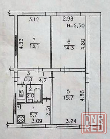 Трёхкомнатная на Боссе, 37-я школа Донецк - изображение 1