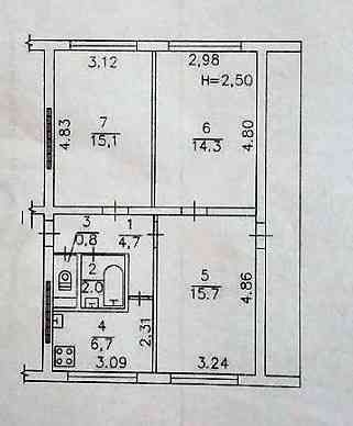 3х ком. квартира, Боссе Донецк