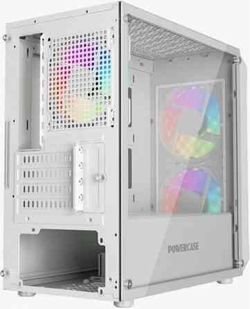 Корпус Powercase Mistral Micro A3w Argb, Tempered Glass, 2x 140mm Argb Pwm+1x 120mm Argb Pwm, белый, Макеевка