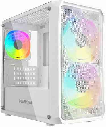 Корпус Powercase Mistral Micro A3w Argb, Tempered Glass, 2x 140mm Argb Pwm+1x 120mm Argb Pwm, белый, Макеевка