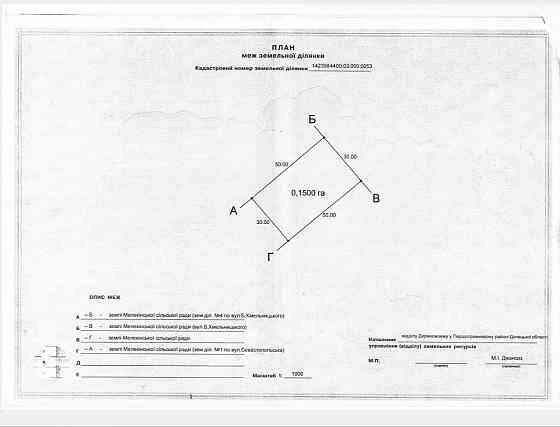 Участок 15 сот. в 500 метрах от моря! Все коммуникации. Собственник. Мариуполь