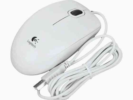 Мышь проводная Logitech B100 910-003360, 800dpi, белый (арт-7139) Макеевка