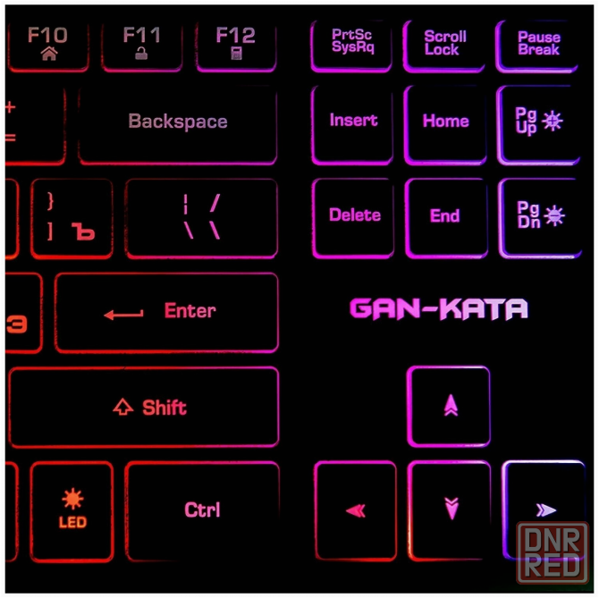 Клавиатура игровая Dialog Kgk-17u Black Gan-Kata 104кл. радужная подсветка - чёрная 1.6м (арт-3344) Макеевка - изображение 3