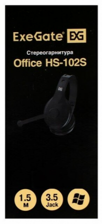 Наушники с микрофоном Exegate Office Hs-102s Black (арт-7278) Макеевка