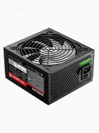 Блок питания Atx Zircon Gti-600 80+ (черный 600w 20+4pin 4+4pin 2*6+2pin 6*Sata 3*Molex вентилятор 1 Макеевка