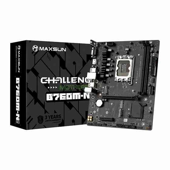 Материнская плата Maxsun Ms-Challenger B760m-N D5 1700, B760, 2xddr5, Matx, Rtl (арт-5262) Макеевка