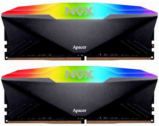 Модуль памяти Apacer Ddr4 3600 16gb Dimm Nox Rgb Black Gaming Memory Ah4u16g36c25ynbaa-2 Non-Ecc, Cl Макеевка
