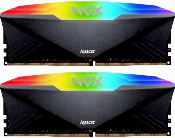 Модуль памяти Apacer Ddr4 3600 16gb Dimm Nox Rgb Black Gaming Memory Ah4u16g36c25ynbaa-2 Non-Ecc, Cl Макеевка