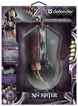 Мышь Defender Sin'Sister Gm-933, черный (52933) оптический, 7200 Dpi, Usb (арт-3464) Макеевка