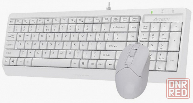 Клавиатура + мышь A4tech Fstyler F1512 клав:белый мышь:белый Usb (арт-1122) Донецк - изображение 1