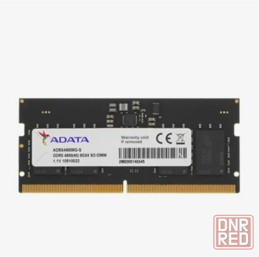 Оперативная память So-Dimm Adata Ddr5 8gb Ad5s48008g-S (арт-7796) Макеевка - изображение 1