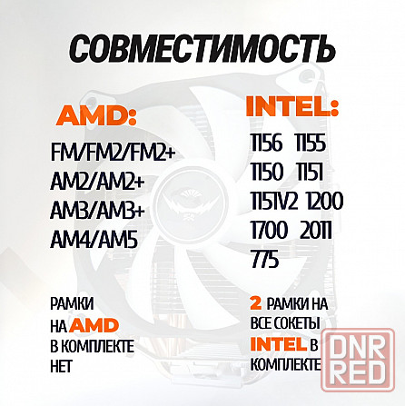 Кулер для процессора снеговик вентилятор под Intel и Amd Frgb (арт-7312) Макеевка - изображение 3