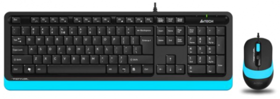 Комплект клавиатура+мышь A4tech Fstyler F1010 черный/черный (F1010 Blue) (арт-7242) Донецк