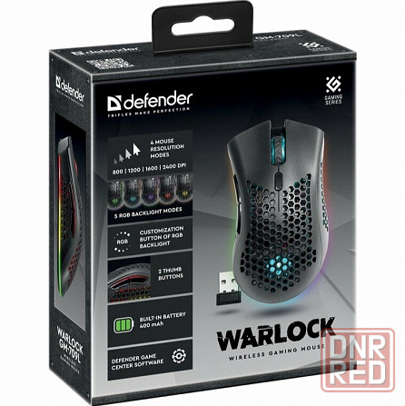 Мышь Defender Warlock Gm-709l, черный (52709) оптический, 2400 Dpi, Usb (арт-9682) Донецк - изображение 3