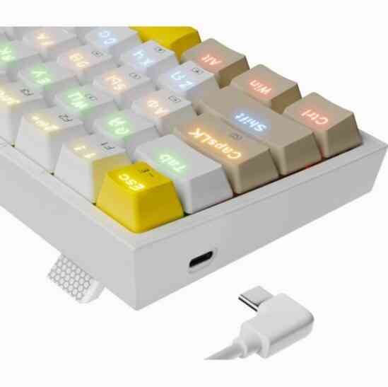 Клавиатура Redragon Fizz Ru (Sw +Red) механическая белый (72596) (арт-8720) Донецк