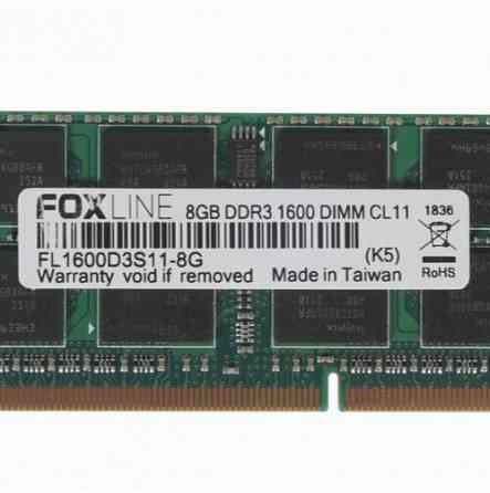 Оперативная память So-Dimm 8gb Ddr3-1600 Pc3-12800 Foxconn Foxline, Cl11, 1.5v, (512x8), Retail (Fl1 Донецк